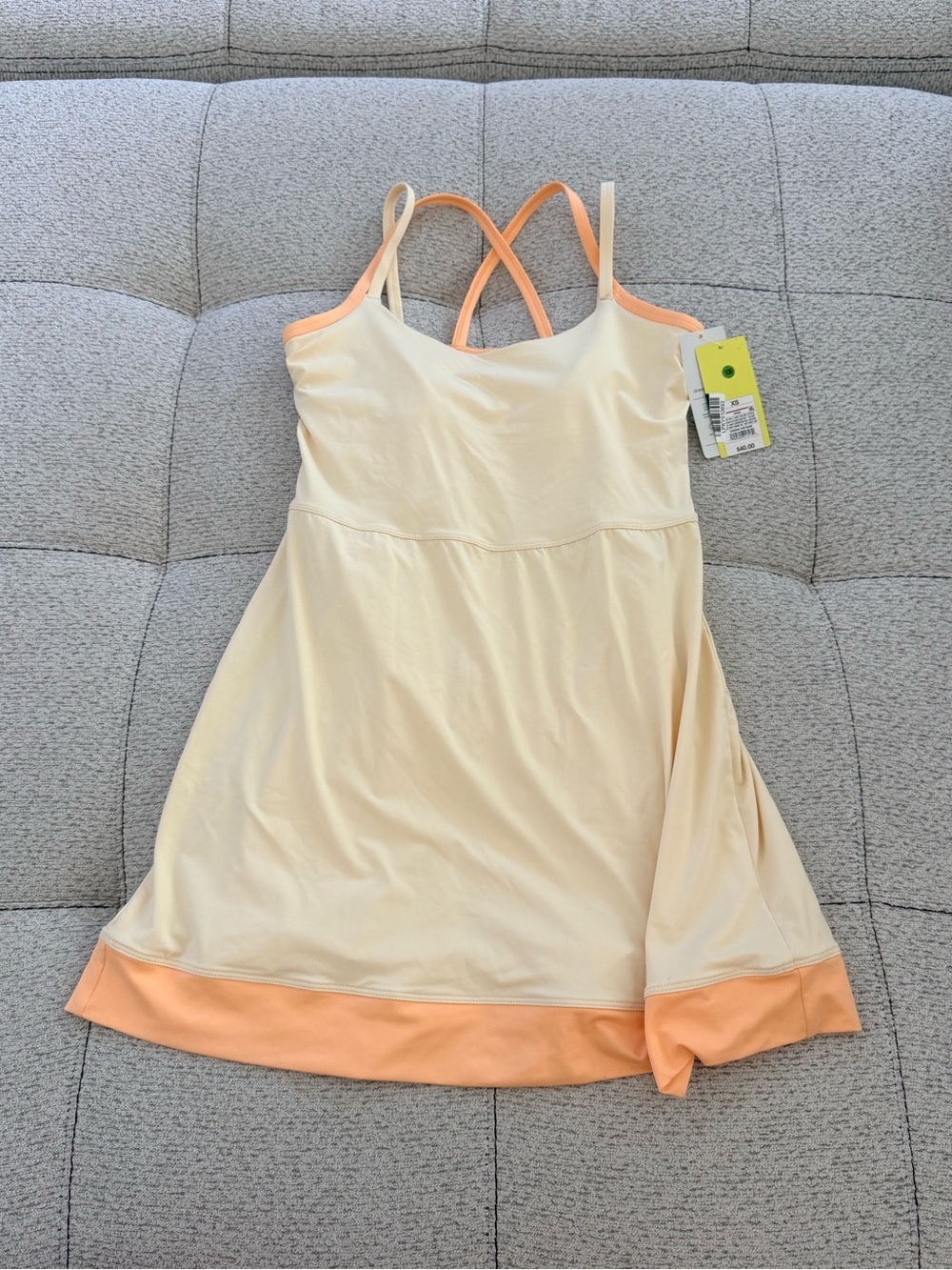 All in Motion Women’s Knit Strappy Active Dress Light Yellow Orange